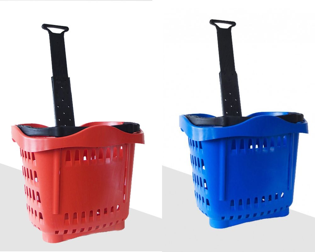KARMET S-PL-SPT-EL12-40	PLASTİK EL SEPETİ TELESKOBİK SAPLI 40 LT